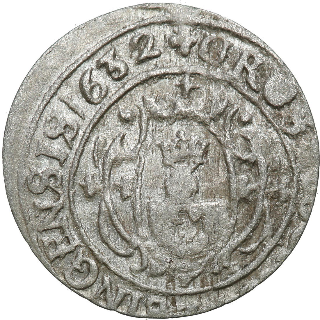 Gustaw II Adolf (1617–1632) – okupacja szwedzka. Grosz 1632, Elbląg - RZADKI